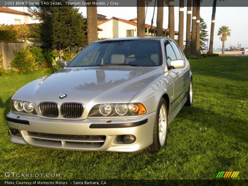 Titanium Silver Metallic / Grey 2003 BMW 5 Series 540i Sedan