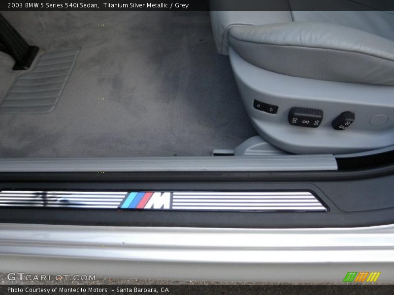 Titanium Silver Metallic / Grey 2003 BMW 5 Series 540i Sedan