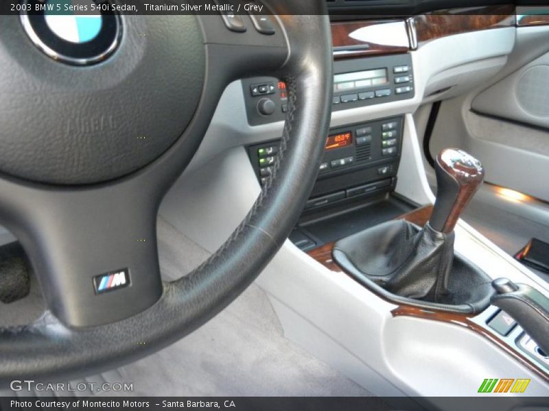 Titanium Silver Metallic / Grey 2003 BMW 5 Series 540i Sedan