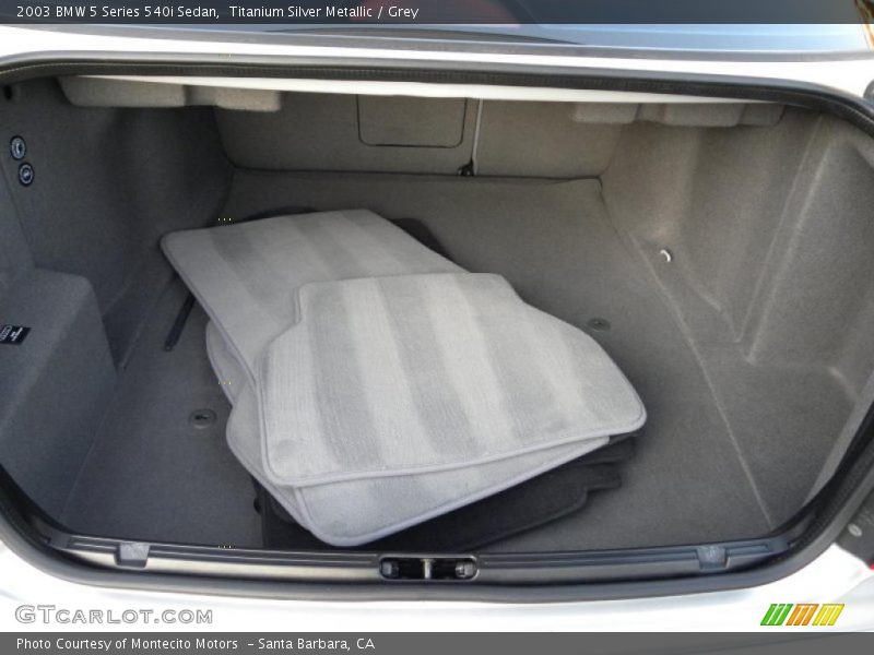 Titanium Silver Metallic / Grey 2003 BMW 5 Series 540i Sedan