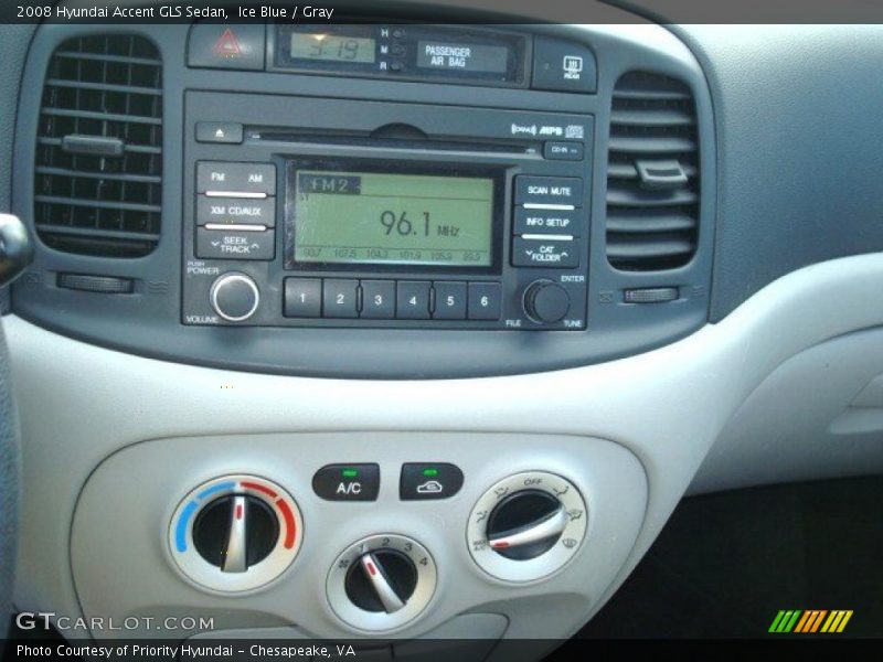 Ice Blue / Gray 2008 Hyundai Accent GLS Sedan