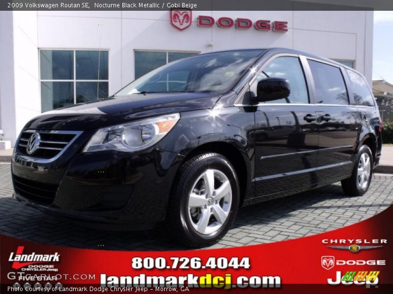 Nocturne Black Metallic / Gobi Beige 2009 Volkswagen Routan SE