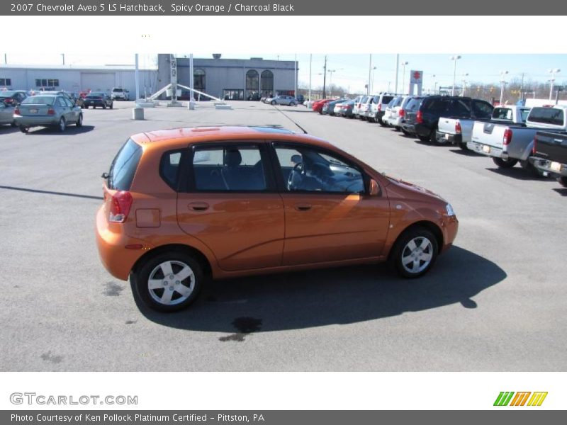 Spicy Orange / Charcoal Black 2007 Chevrolet Aveo 5 LS Hatchback