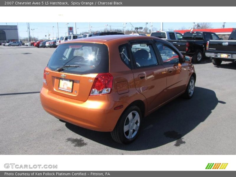 Spicy Orange / Charcoal Black 2007 Chevrolet Aveo 5 LS Hatchback