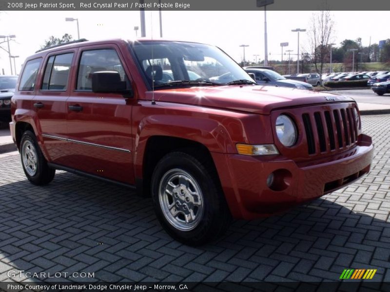 Red Crystal Pearl / Pastel Pebble Beige 2008 Jeep Patriot Sport