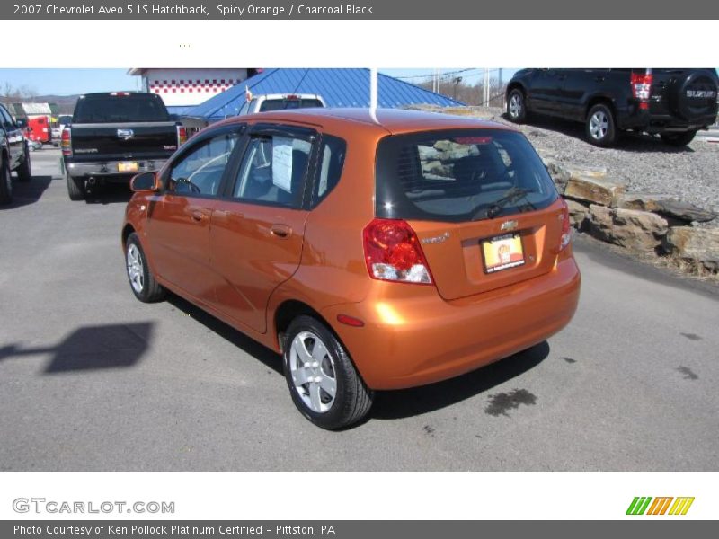 Spicy Orange / Charcoal Black 2007 Chevrolet Aveo 5 LS Hatchback