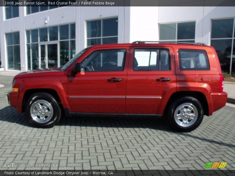 Red Crystal Pearl / Pastel Pebble Beige 2008 Jeep Patriot Sport