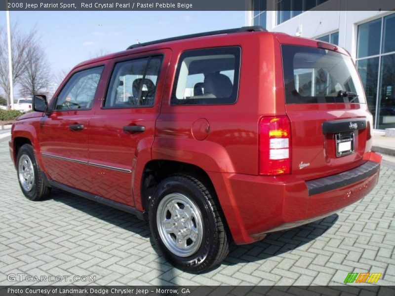Red Crystal Pearl / Pastel Pebble Beige 2008 Jeep Patriot Sport