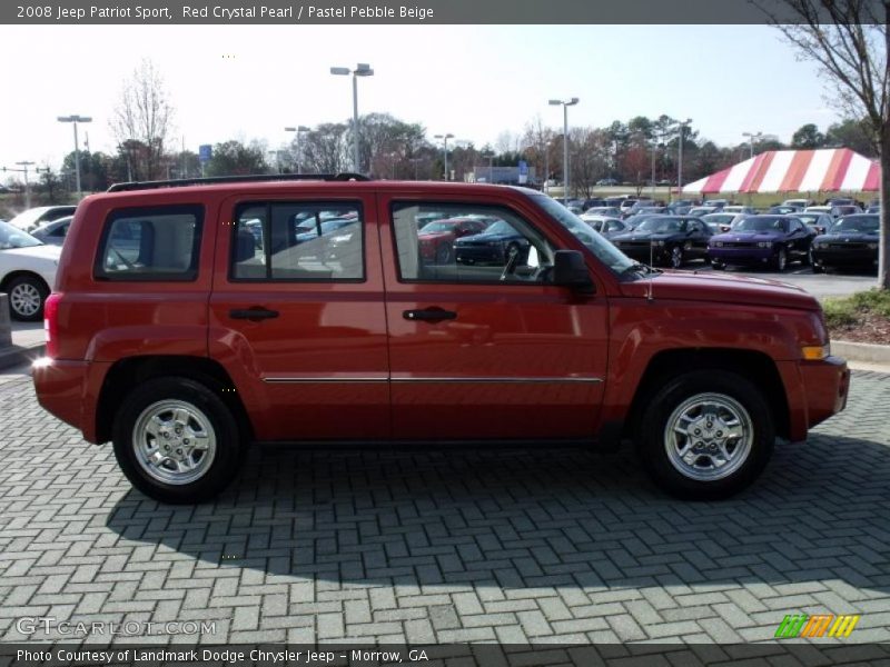 Red Crystal Pearl / Pastel Pebble Beige 2008 Jeep Patriot Sport
