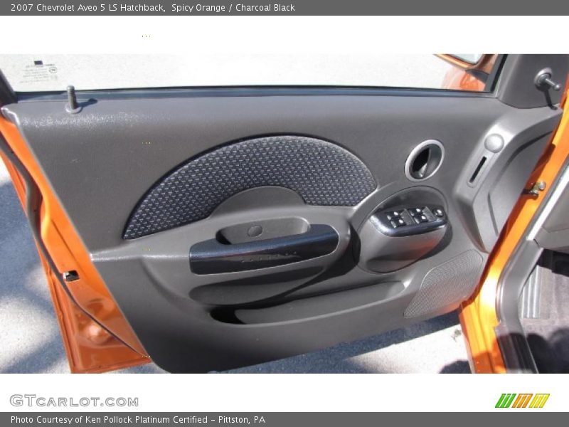Spicy Orange / Charcoal Black 2007 Chevrolet Aveo 5 LS Hatchback