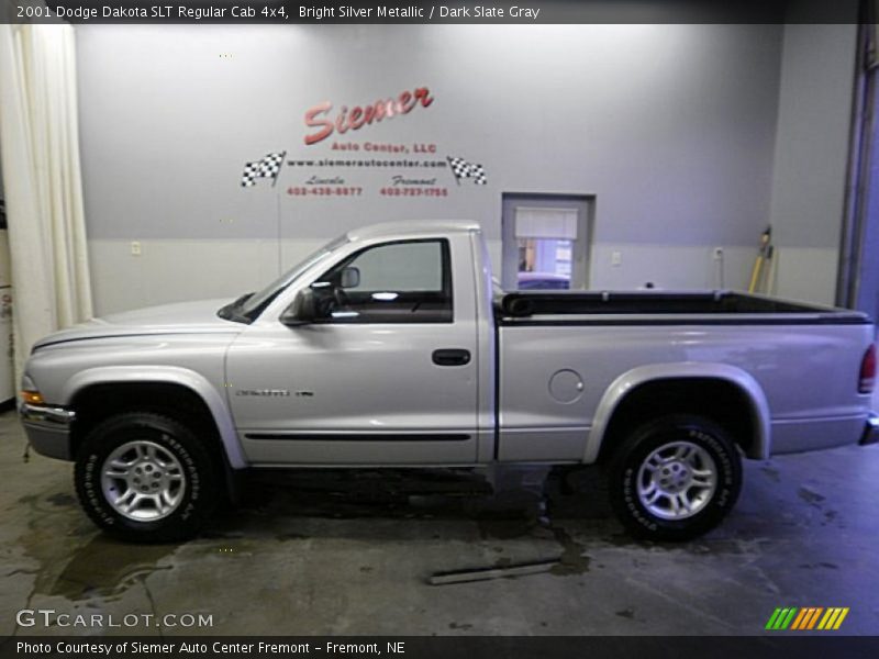 Bright Silver Metallic / Dark Slate Gray 2001 Dodge Dakota SLT Regular Cab 4x4