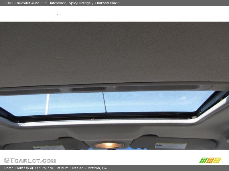 Spicy Orange / Charcoal Black 2007 Chevrolet Aveo 5 LS Hatchback