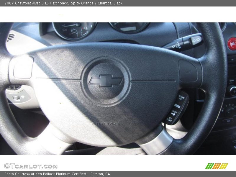 Spicy Orange / Charcoal Black 2007 Chevrolet Aveo 5 LS Hatchback