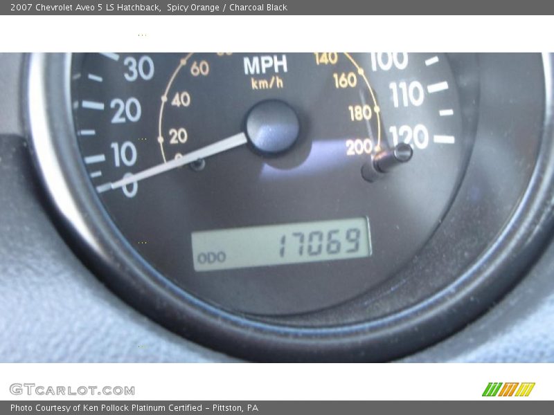 Spicy Orange / Charcoal Black 2007 Chevrolet Aveo 5 LS Hatchback