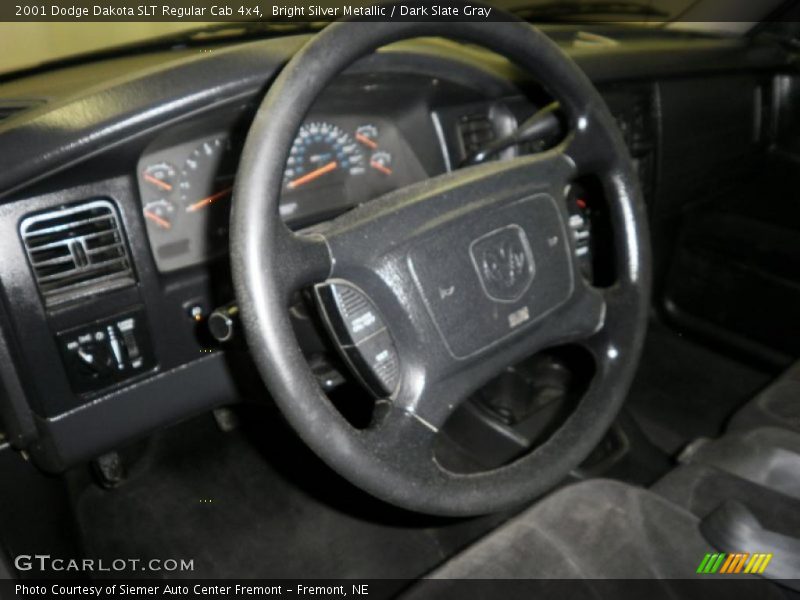 Bright Silver Metallic / Dark Slate Gray 2001 Dodge Dakota SLT Regular Cab 4x4