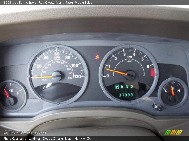Red Crystal Pearl / Pastel Pebble Beige 2008 Jeep Patriot Sport