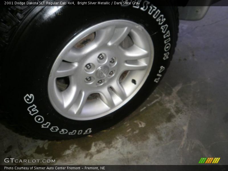 Bright Silver Metallic / Dark Slate Gray 2001 Dodge Dakota SLT Regular Cab 4x4
