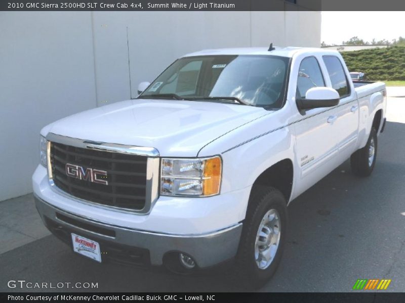 Summit White / Light Titanium 2010 GMC Sierra 2500HD SLT Crew Cab 4x4