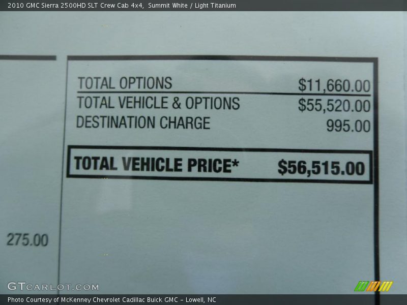 Summit White / Light Titanium 2010 GMC Sierra 2500HD SLT Crew Cab 4x4