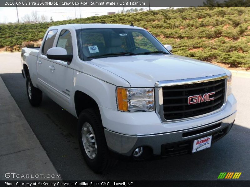 Summit White / Light Titanium 2010 GMC Sierra 2500HD SLT Crew Cab 4x4