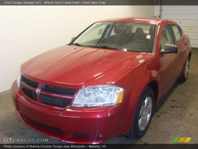 Inferno Red Crystal Pearl / Dark Slate Gray 2010 Dodge Avenger SXT