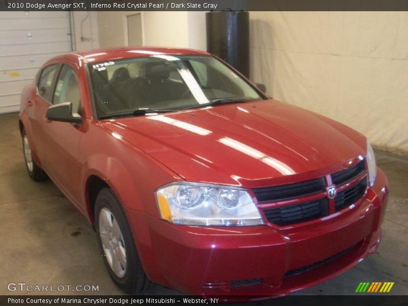Inferno Red Crystal Pearl / Dark Slate Gray 2010 Dodge Avenger SXT