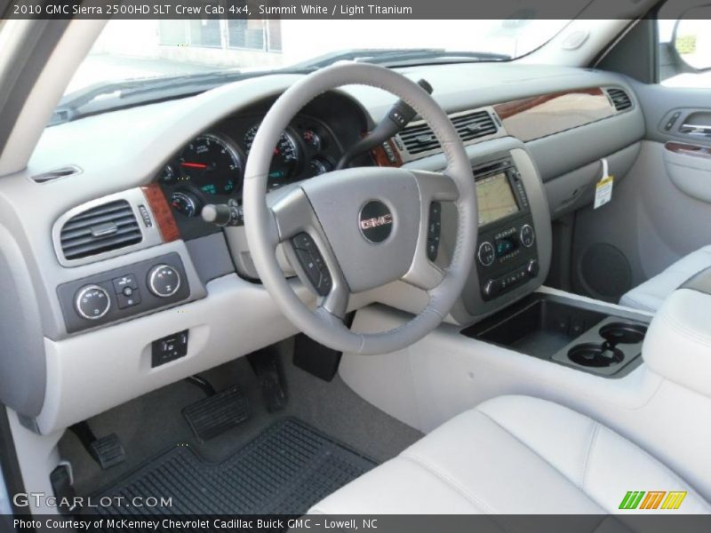 Summit White / Light Titanium 2010 GMC Sierra 2500HD SLT Crew Cab 4x4