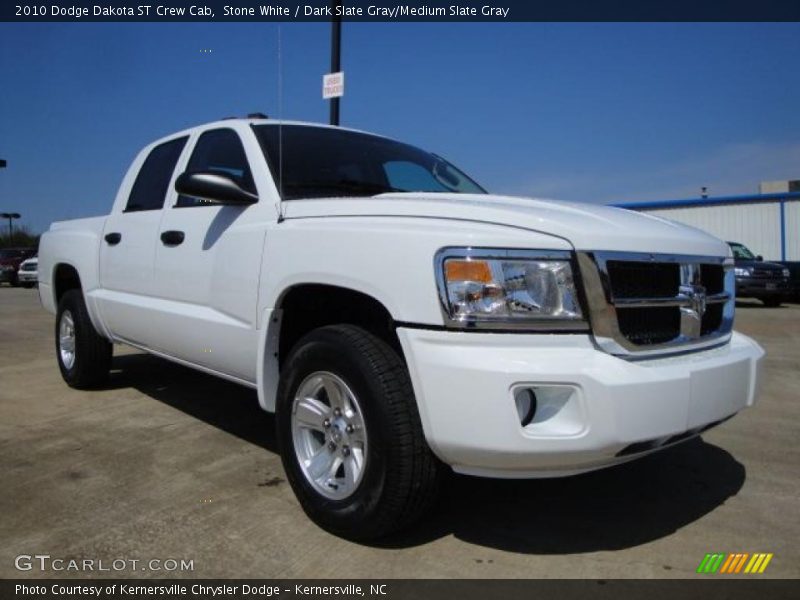 Stone White / Dark Slate Gray/Medium Slate Gray 2010 Dodge Dakota ST Crew Cab