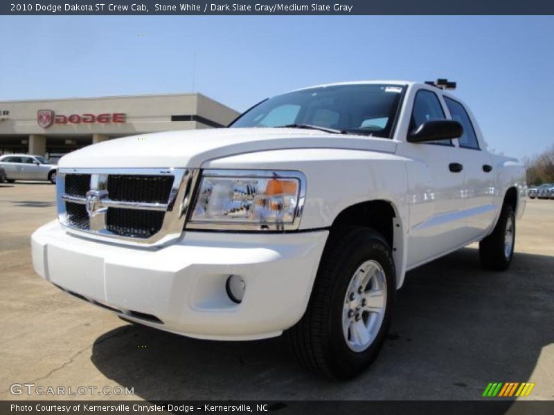 Stone White / Dark Slate Gray/Medium Slate Gray 2010 Dodge Dakota ST Crew Cab