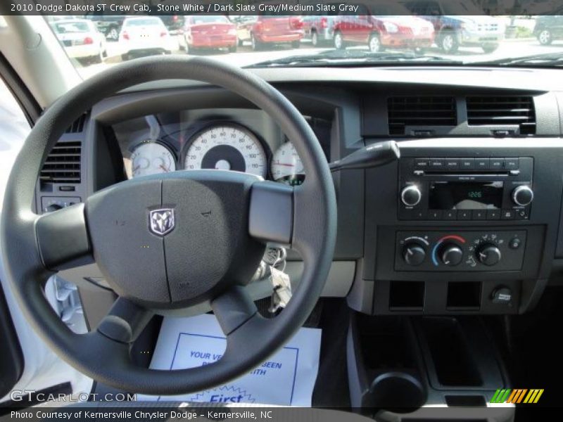 Stone White / Dark Slate Gray/Medium Slate Gray 2010 Dodge Dakota ST Crew Cab