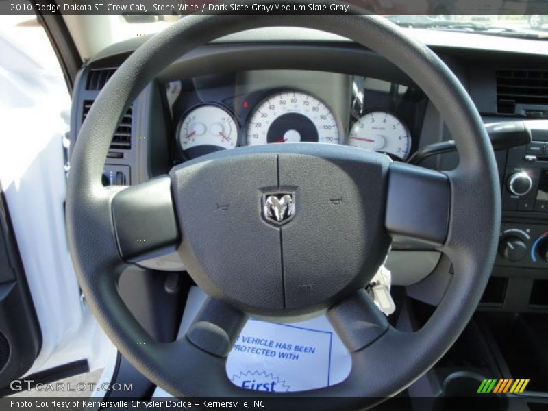 Stone White / Dark Slate Gray/Medium Slate Gray 2010 Dodge Dakota ST Crew Cab
