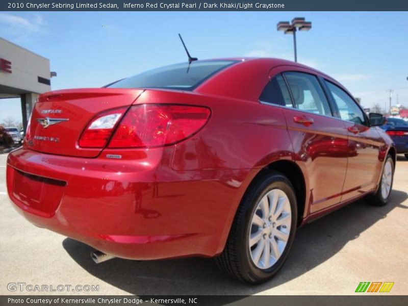 Inferno Red Crystal Pearl / Dark Khaki/Light Graystone 2010 Chrysler Sebring Limited Sedan