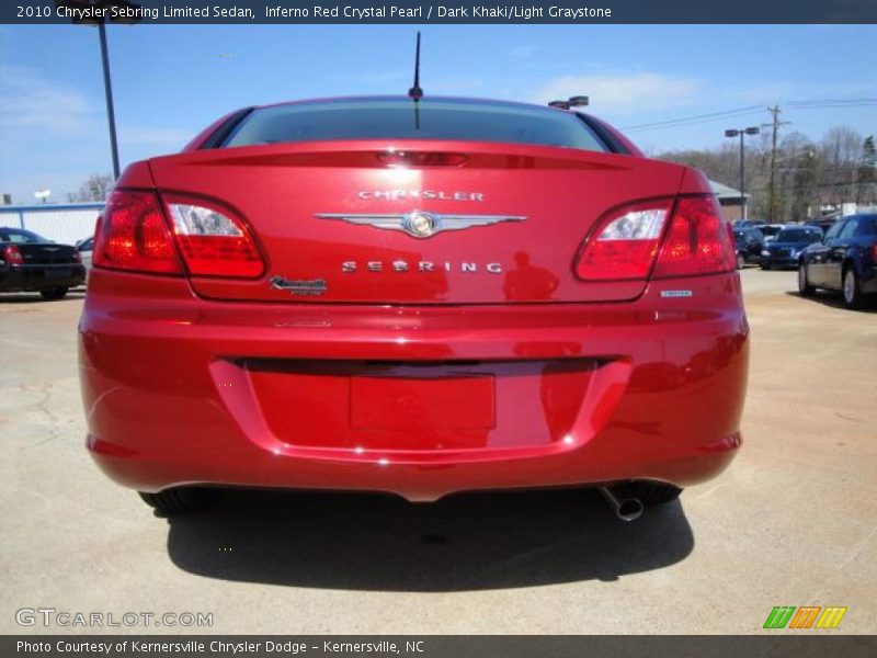 Inferno Red Crystal Pearl / Dark Khaki/Light Graystone 2010 Chrysler Sebring Limited Sedan