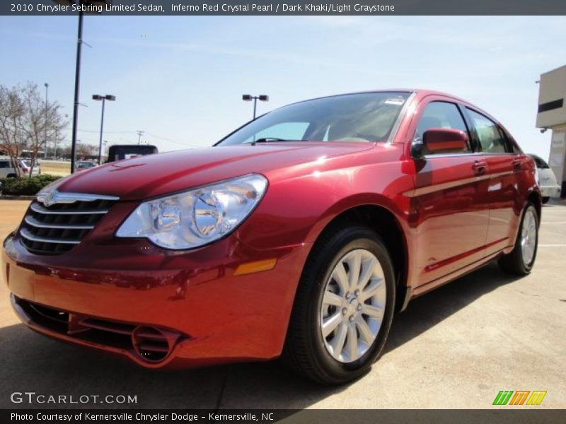 Inferno Red Crystal Pearl / Dark Khaki/Light Graystone 2010 Chrysler Sebring Limited Sedan