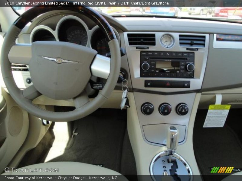 Inferno Red Crystal Pearl / Dark Khaki/Light Graystone 2010 Chrysler Sebring Limited Sedan