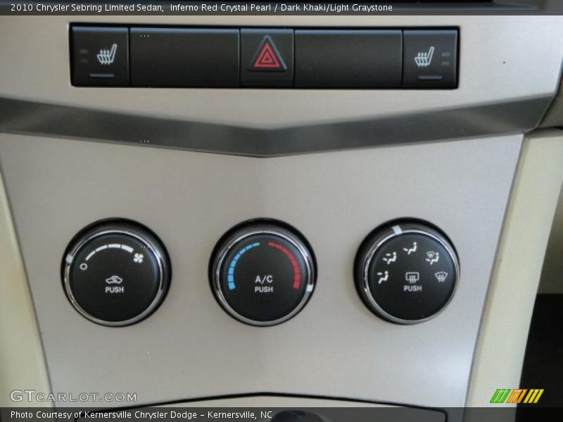 Inferno Red Crystal Pearl / Dark Khaki/Light Graystone 2010 Chrysler Sebring Limited Sedan
