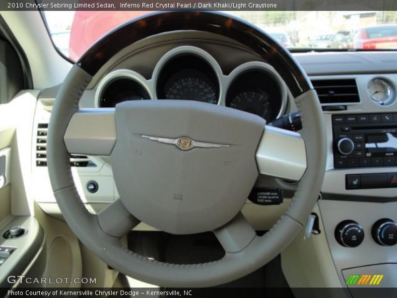 Inferno Red Crystal Pearl / Dark Khaki/Light Graystone 2010 Chrysler Sebring Limited Sedan