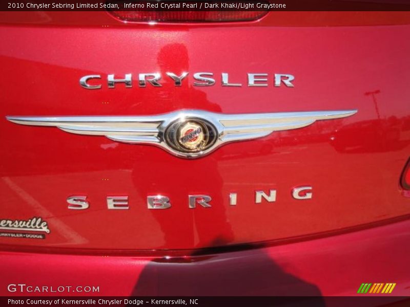 Inferno Red Crystal Pearl / Dark Khaki/Light Graystone 2010 Chrysler Sebring Limited Sedan