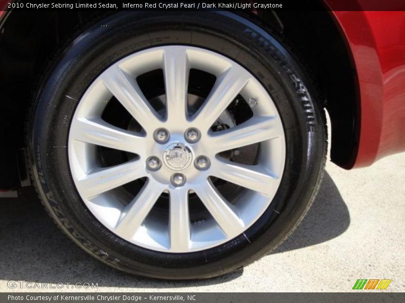 Inferno Red Crystal Pearl / Dark Khaki/Light Graystone 2010 Chrysler Sebring Limited Sedan