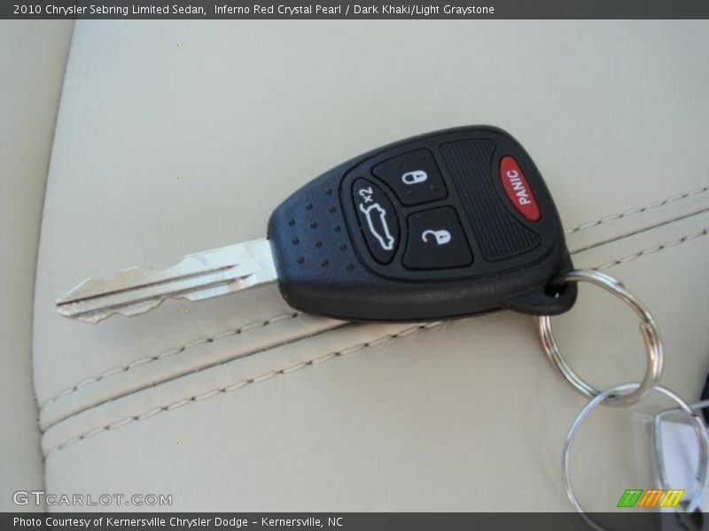 Inferno Red Crystal Pearl / Dark Khaki/Light Graystone 2010 Chrysler Sebring Limited Sedan