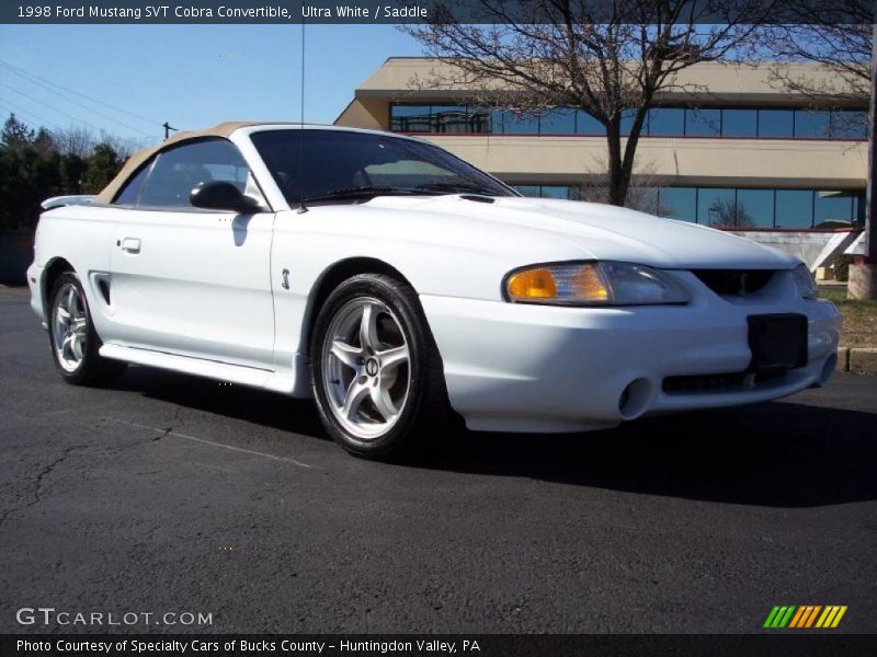 Ultra White / Saddle 1998 Ford Mustang SVT Cobra Convertible