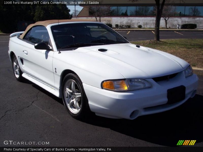 Ultra White / Saddle 1998 Ford Mustang SVT Cobra Convertible
