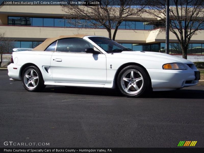Ultra White / Saddle 1998 Ford Mustang SVT Cobra Convertible