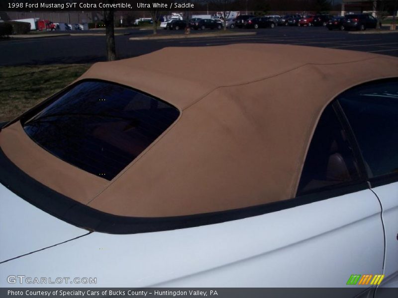 Ultra White / Saddle 1998 Ford Mustang SVT Cobra Convertible
