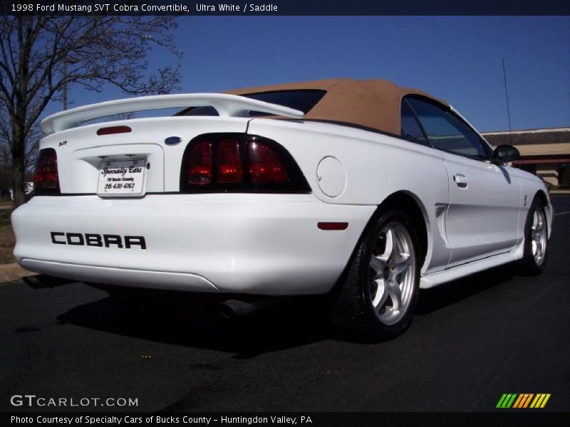 Ultra White / Saddle 1998 Ford Mustang SVT Cobra Convertible