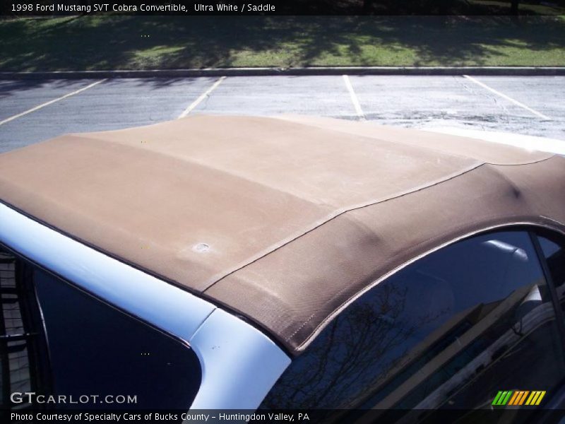 Ultra White / Saddle 1998 Ford Mustang SVT Cobra Convertible