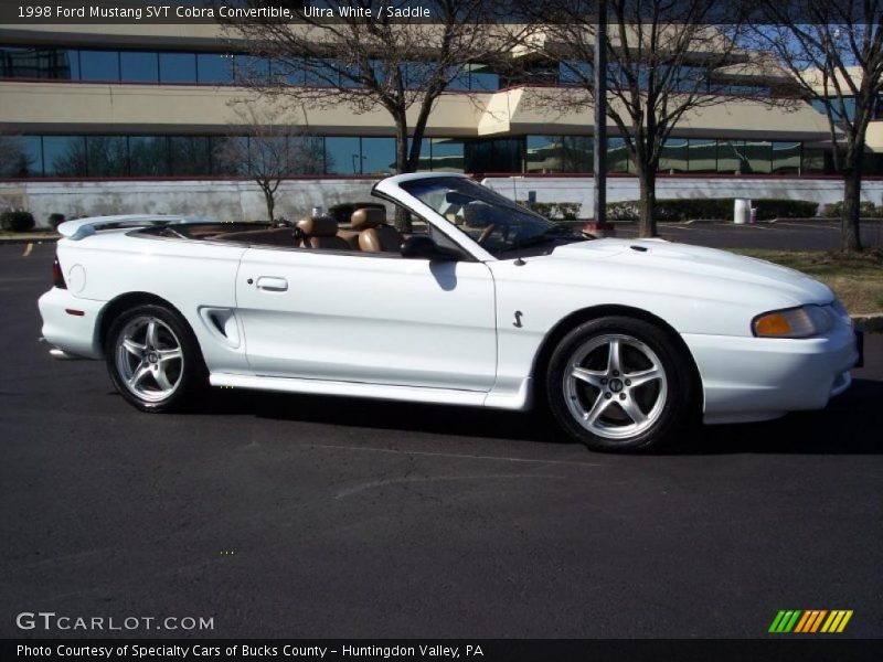 Ultra White / Saddle 1998 Ford Mustang SVT Cobra Convertible
