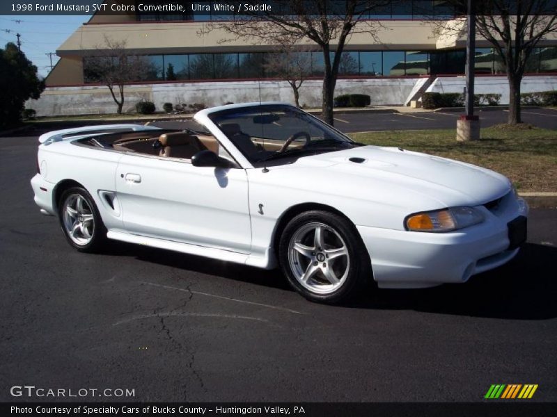 Ultra White / Saddle 1998 Ford Mustang SVT Cobra Convertible