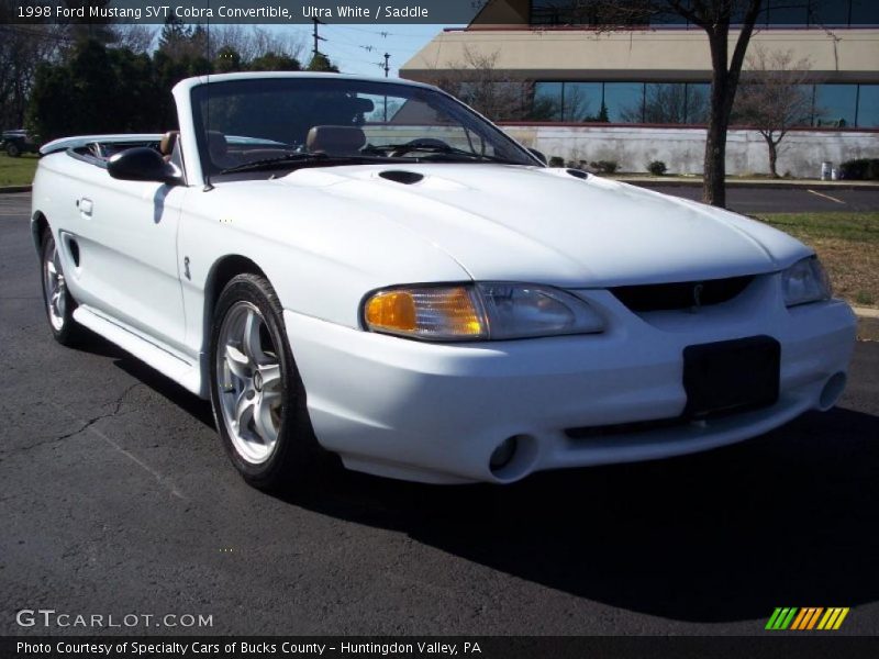 Ultra White / Saddle 1998 Ford Mustang SVT Cobra Convertible