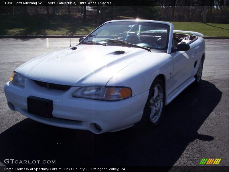 Ultra White / Saddle 1998 Ford Mustang SVT Cobra Convertible